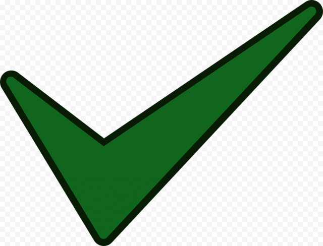 Green Check Mark PNG Transparent Image
