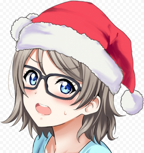 Anime santa hat PNG image with transparent background