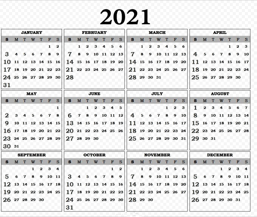Calendar 2021 PNG Picture Free download