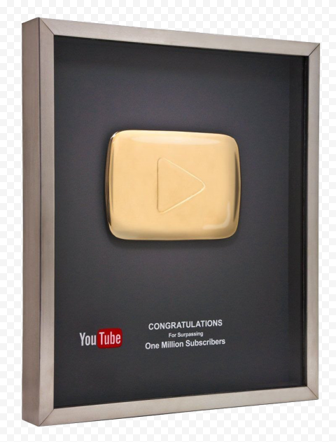 YOUTUBE Gold Play Button PNG Clipart FREE DOWNLOAD
