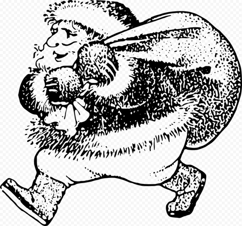 Santa Claus Vintage Drawing