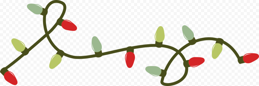 Download Strand of Christmas Lights PNG Image