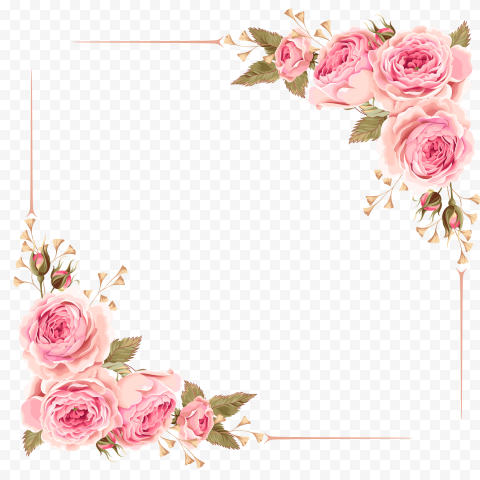 Wedding invitation Flower Rose Pink, Rose Border, pink rose flower digital frame, border, watercolor Painting, frame png