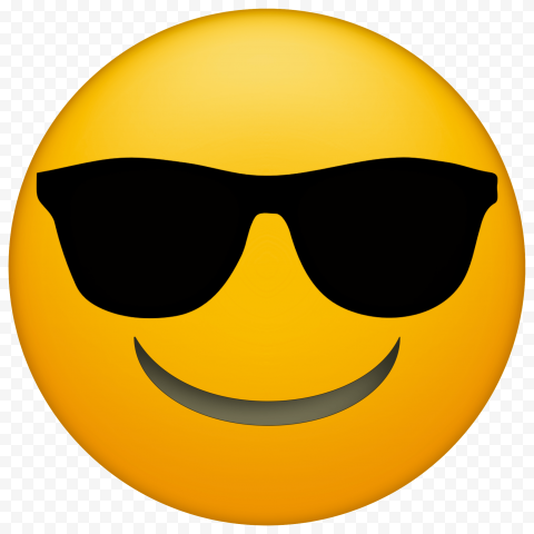 Sunglasses Emoji PNG Transparent File
