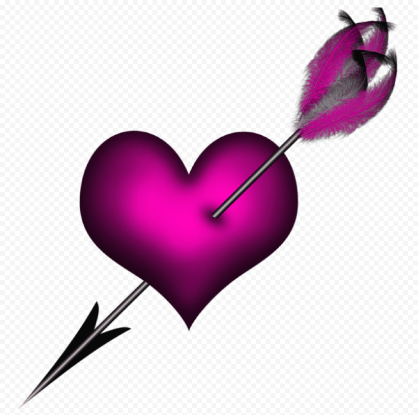 Download Png image transparent pink heart with arrow