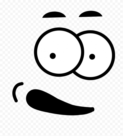 Download Cute Outline Face Art Emoji Transparent PNG