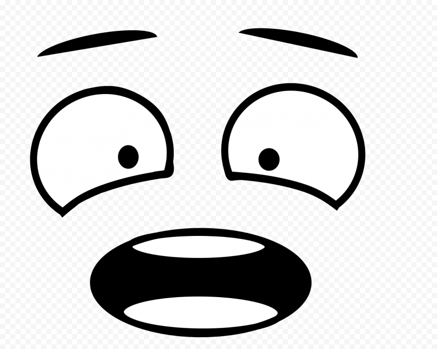Download Cute Outline Face Art Emoji PNG HD