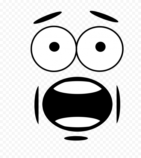 Download Cute Outline Face Art Emoji Transparent Background