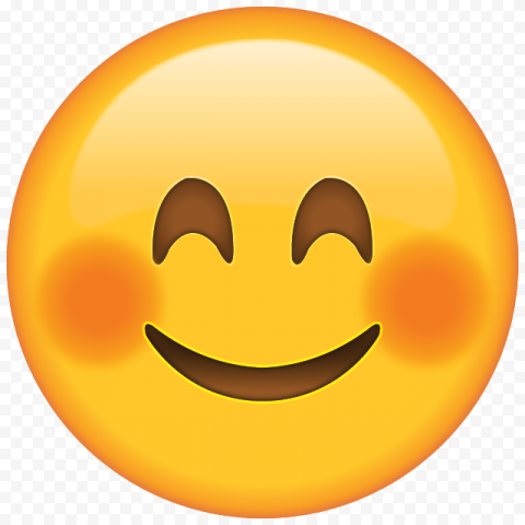 Blushing Emoji PNG HD