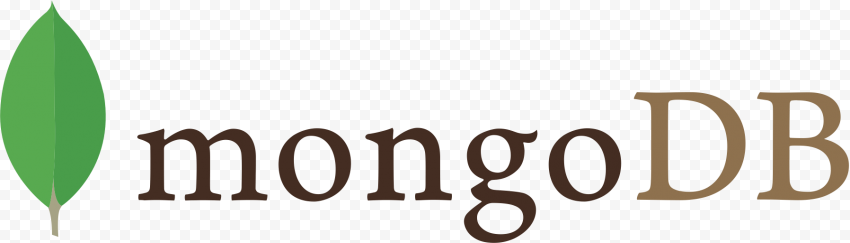 logo Mongo DB noir et marron, logo MongoDB, icônes logos emojis, entreprises technologiques