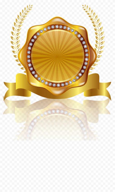 gold ribbon illustration, Label Gold Euclidean, Golden rice Badge, ribbon, golden Frame