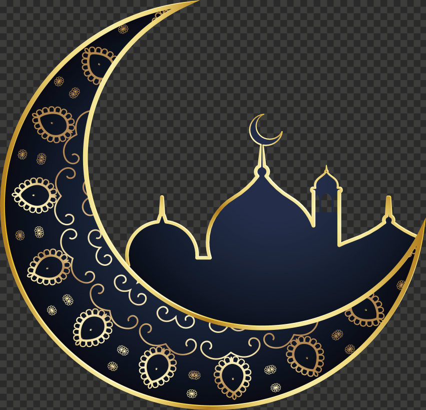 Ramadan Mosque Islam Eid al Fitr Eid Mubarak, Church of the moon religious Poster, mosque with moon, advertisement