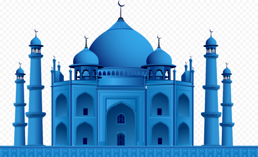 blue mosque illustration, Eid Mubarak Eid al Fitr Ramadan, Taj Mahal in India, wish, building, flag Of India