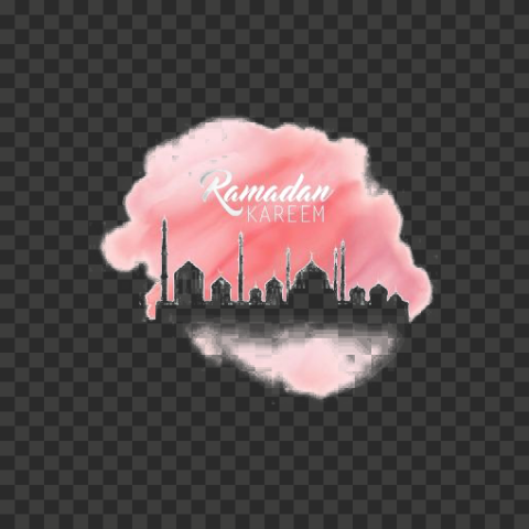 Ramadan Watercolor painting Eid Mubarak Star and crescent, Pink watercolor castle, love, watercolor Leaves, white