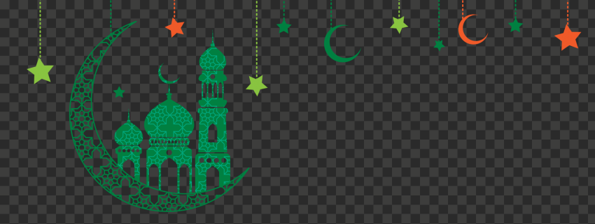 Red mosque on crescent moon, Eid al Fitr Graphic design, design, text, logo, computer Wallpaper