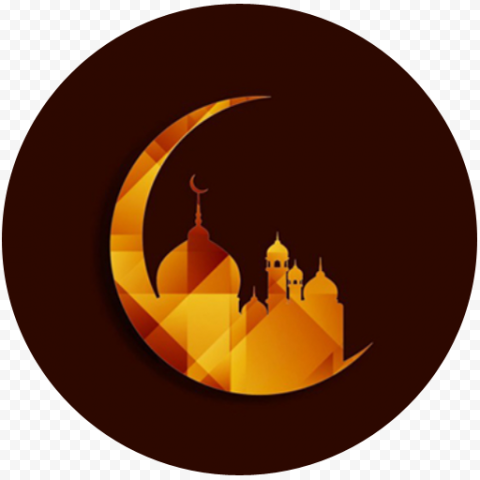 orange moon and mosque illustration, Ramadan Eid Mubarak Eid al Fitr Iftar, Ramadan, wish, holidays, orange