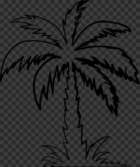 alm trees drawing computer icons silhouette palm tree clipart outline 631x750