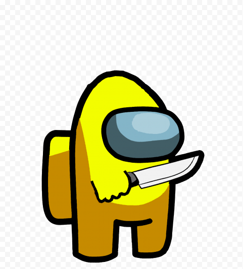mong us yellow with knife hat outfits free clipart