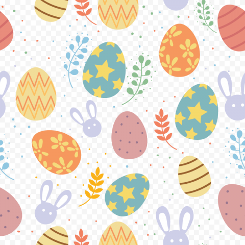 Easter Bunny Easter egg Pattern, Easter elements, holidays, textile png