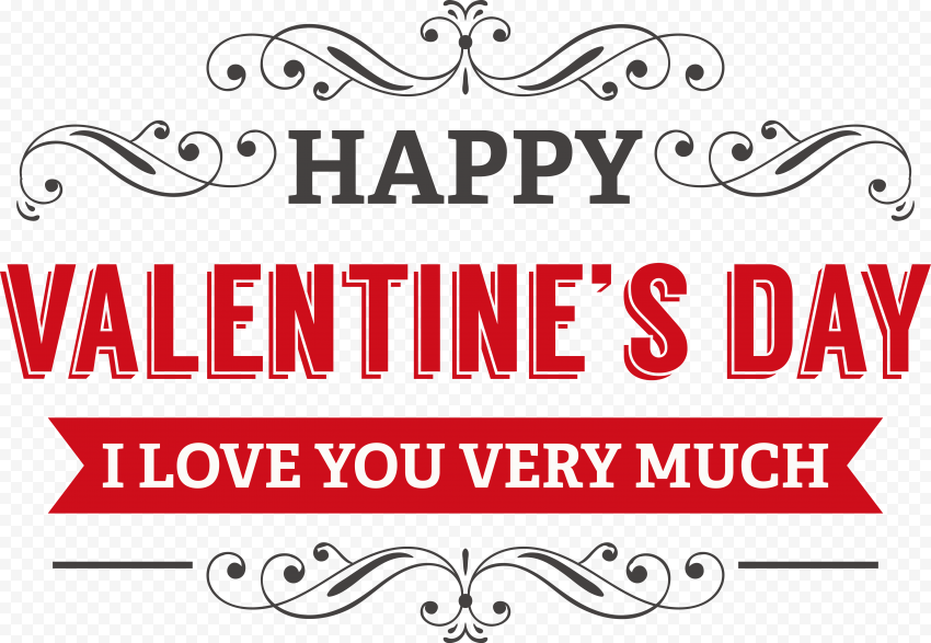 Happy Valentines day, png, beautiful font