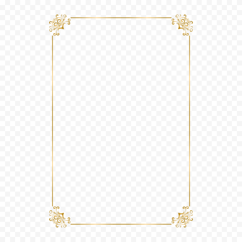 Golden Border Warm Color Frame Picture Gold Free PNG