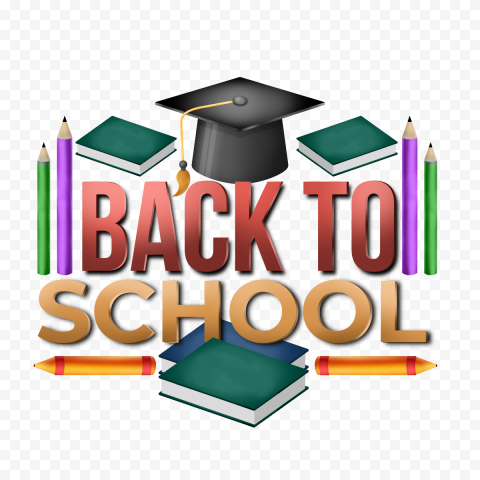 Fancy back to school greeting PNG