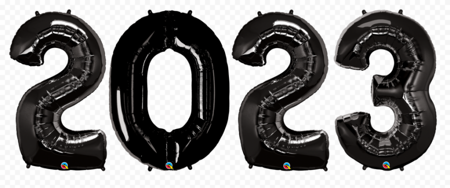 HD Black 2023 Balloon PNG