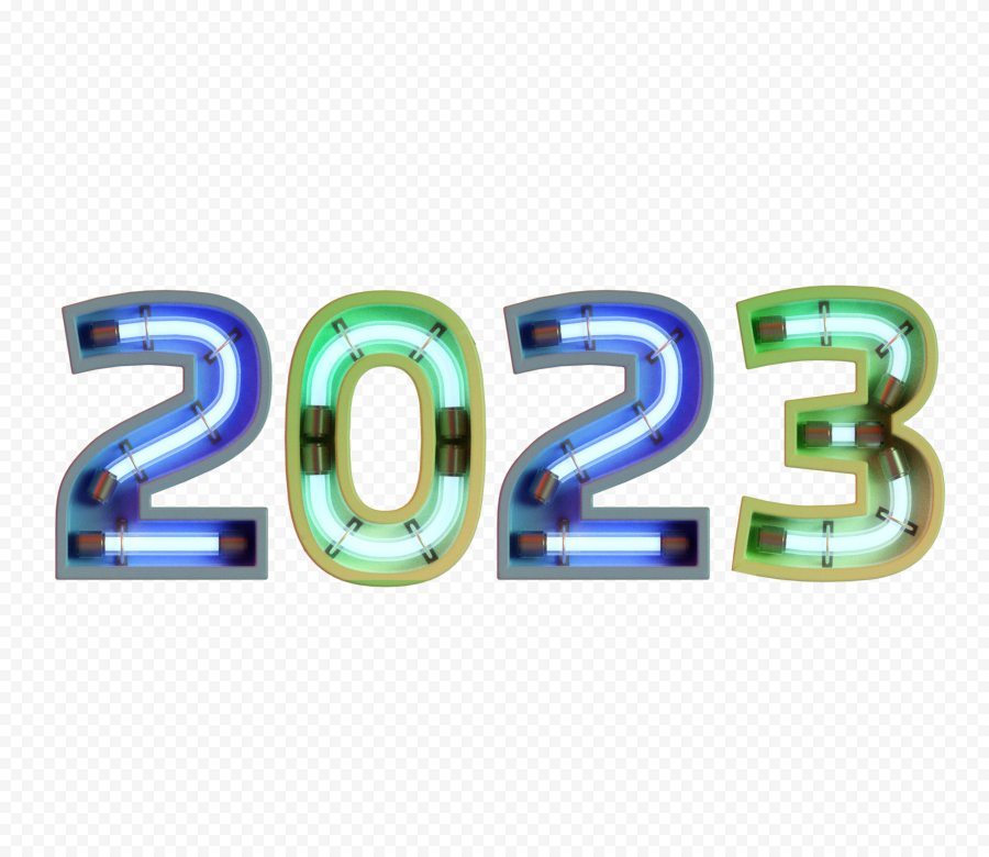 2023 New Year Font 3d Rendering Lamp PNG