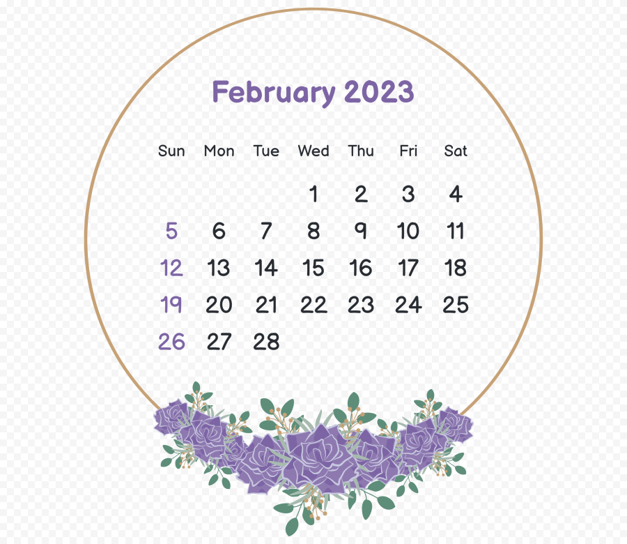 February 2023 Calendar PNG Image