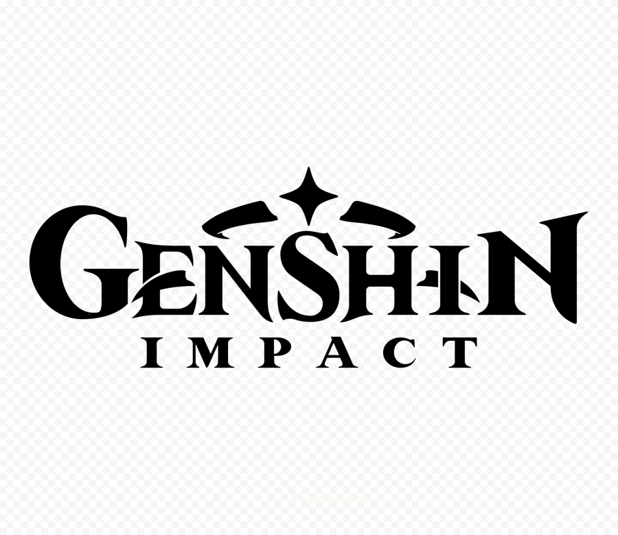 PNG Black Genshin Impact Game Logo HD