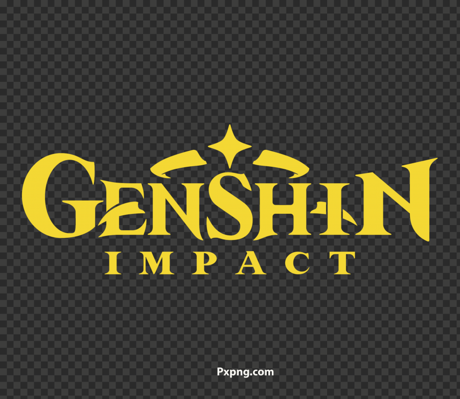 Genshin Impact Game Yellow Logo PNG