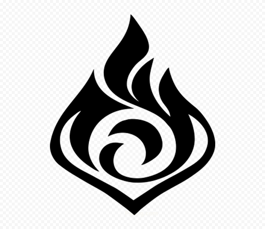 Genshin Impact Game Black Logo Symbol Transparent PNG