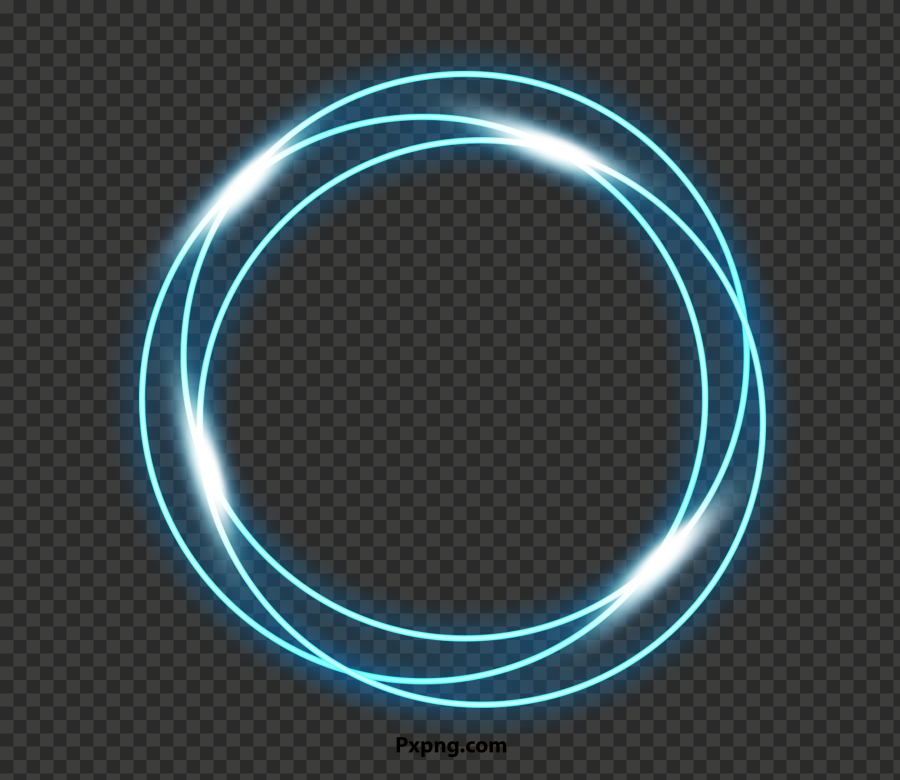 HD Neon Circle Line Round Glow PNG Free