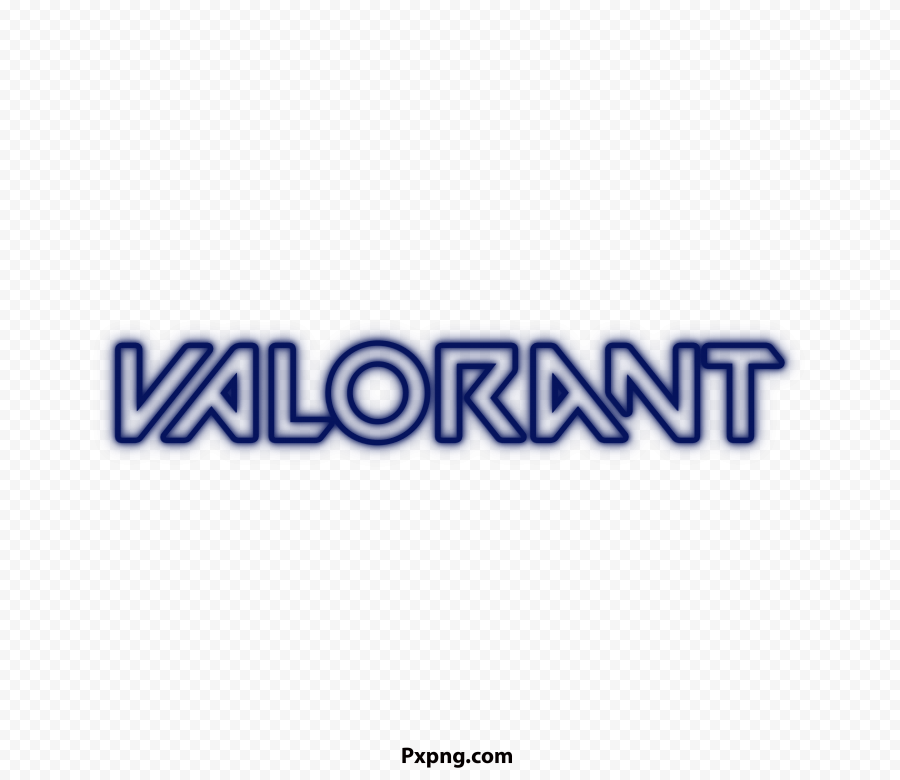 HD Valorant Blue Neon Text Logo FREE PNG IMG