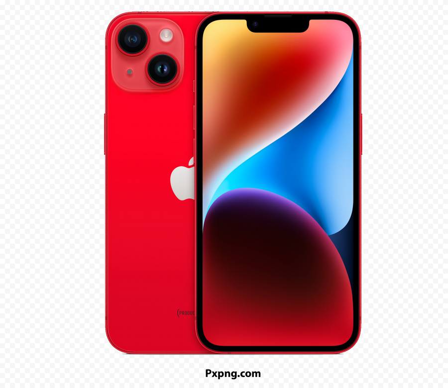 HD Red(product) iPhone 14 Plus Transparent background