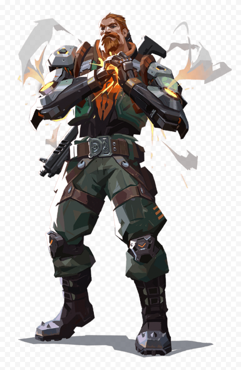 HD Breach Valorant Agent Character PNG