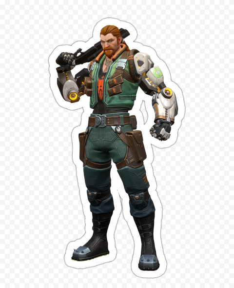 HD Standing Breach Valorant Agent Character Stickers PNG