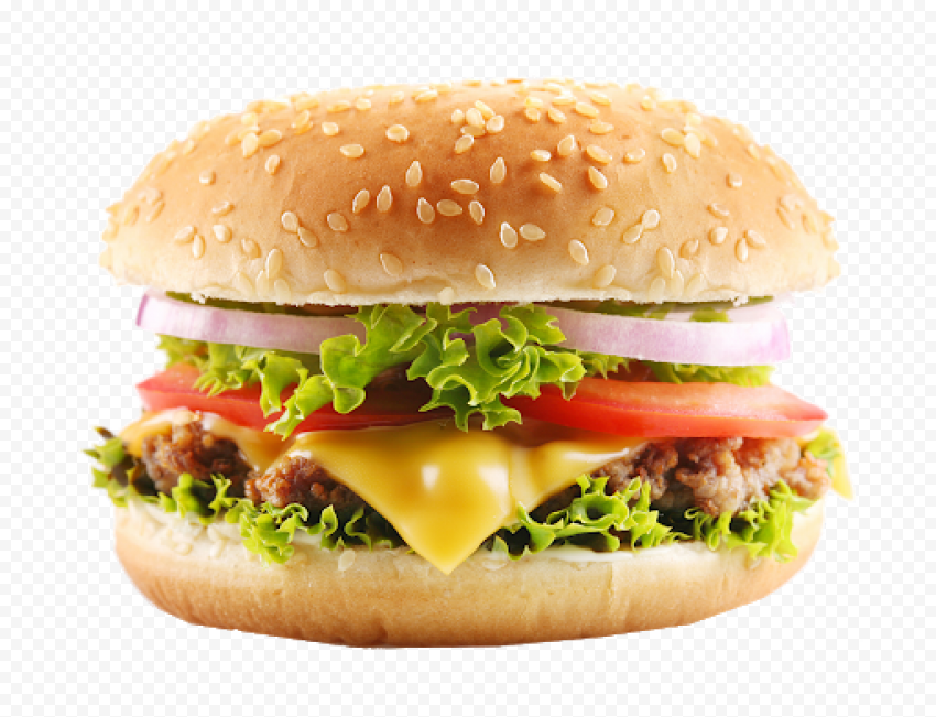Bacon Cheese Burger PNG Transparent Image