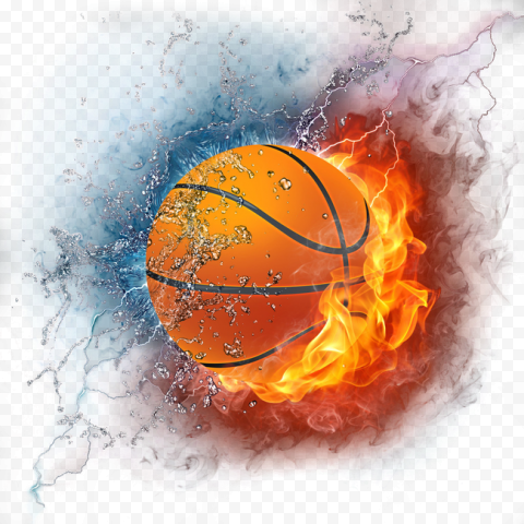 Orange burning basketball painting, NBA Basketball Sport, Flame basketball, effect, orange png free download