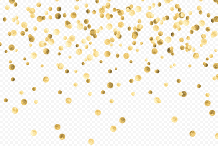 gold confetti transparent background hd png