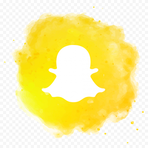 Snapchat Social Media Aesthetic Watercolor Logo Icon   1850x1850