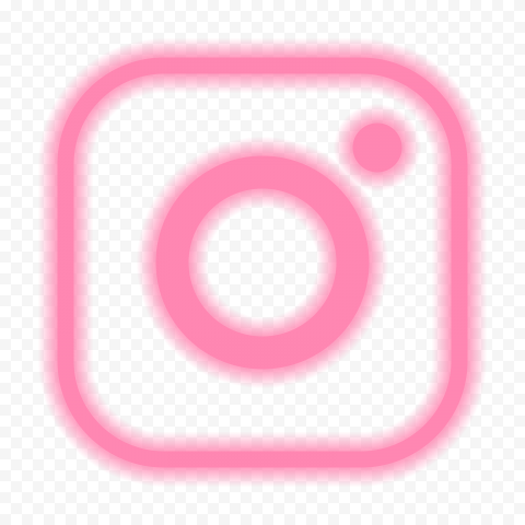HD Aesthetic Light Pink Outline Neon Instagram IG Logo Icon PNG ...