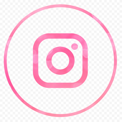 HD Aesthetic Pink Outline Circular Insta Instagram Logo Icon PNG   2000x2000