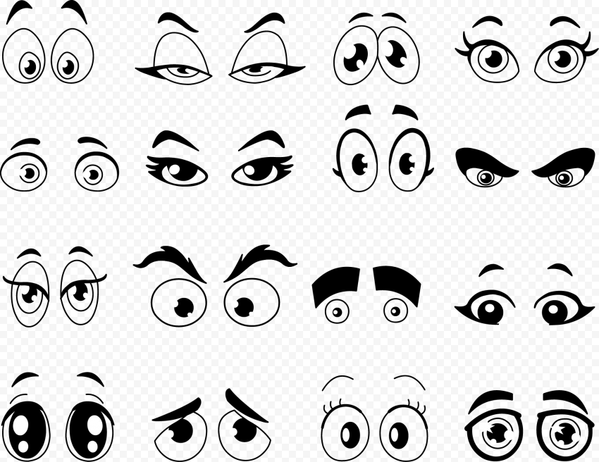 transparent cartoon eyes png file