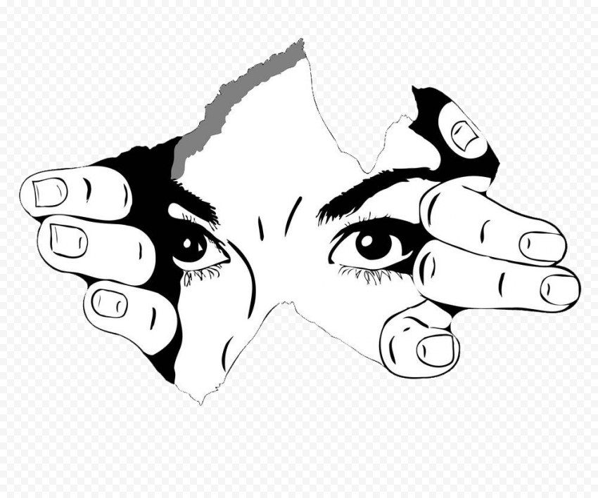 Human eye and hand drawing illustration, T shirt Black and white graphy Drawing Sketch, Black and white eyes illustrations, white, mammal, painted png