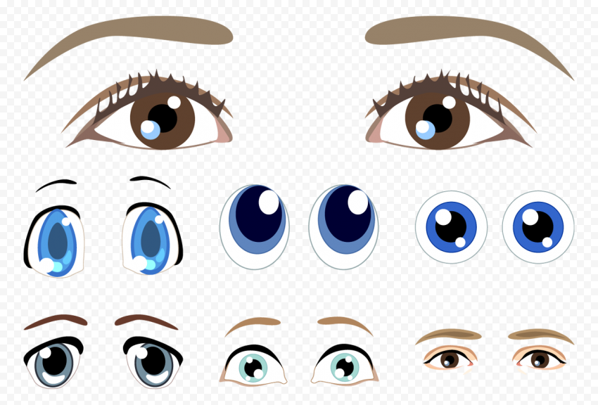 Eyebrow, A variety of shapes eyes, face, lens, people png