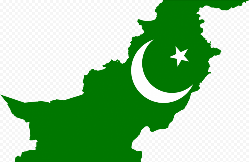 Pray For Recent Tensions Between Pakistan And India   Pakistan Flag Country Shape, HD Png Download