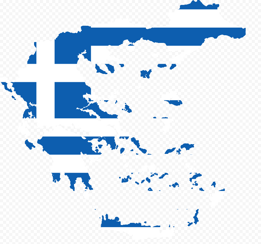 Flag Map Of Greece   Ancient Greece Map Flag, HD Png