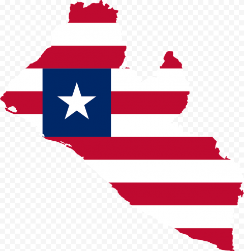 Liberia Flag Map, HD Png Download