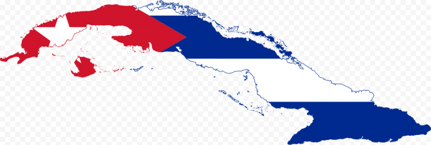 Flag map Of Cuba   Flag Map Of Cuba, HD Png Download